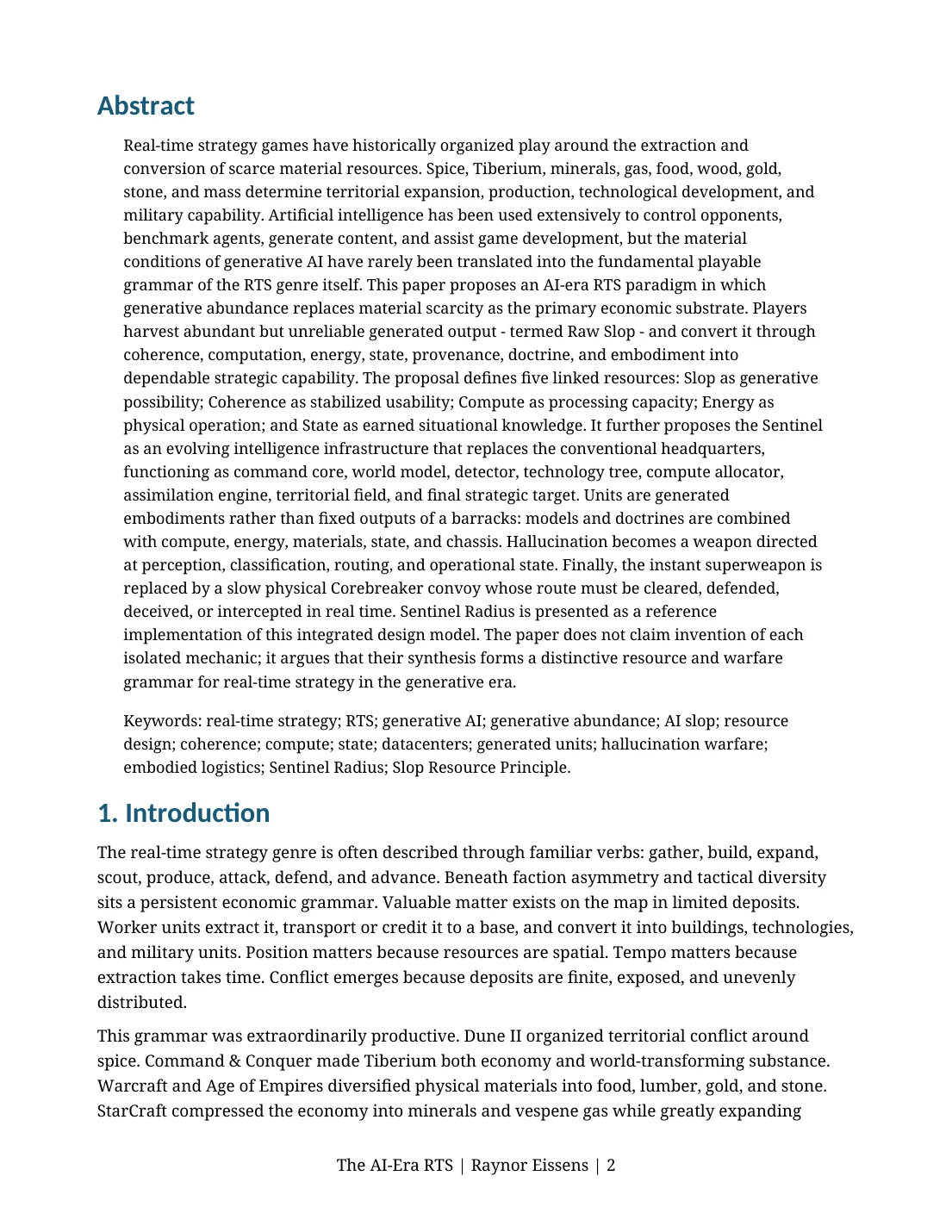 The AI Era RTS page 2