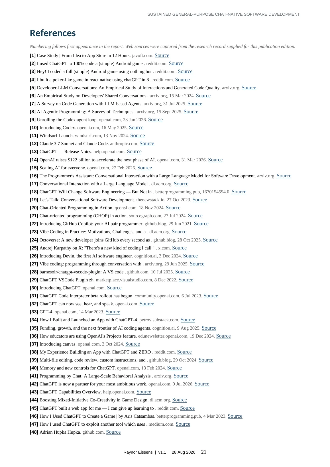 Sustained General-Purpose Chat-Native Software Development page 21