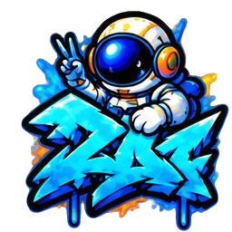 KLOOJO graffiti astronaut tag